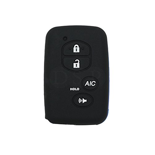 BROVACS Silicone Cover Protector Case Holder Skin Jacket Compatible with TOYOTA 4 Button Smart Remote Key Fob CV2406 Black - Image 2