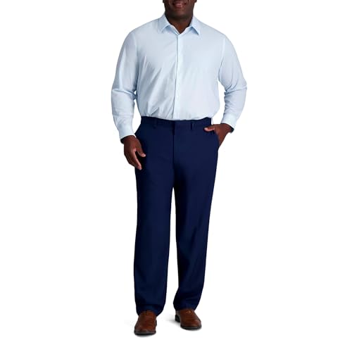 Haggar Mens Smart Wash® Classic Fit Comfort Stretch Dress Shirt - Big or Tall Sizes Sky Blue by Haggar - Image 2