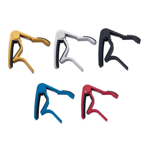 UPKOCH Guitar Capos for Electric Acoustic Guitars 5 Pack Aluminum Alloy Key Trigger Capo Random Color
