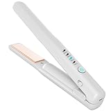 コードレスヘアアイロン 2WAY カール＆ストレートス ヘアアイロン 18mm プロ仕様200℃ TYPE-C充電 140℃～200℃ 4段階温度調整 安全保護 ミニ 小型 持ち運び便利 男女兼用 家庭/旅行/出張/通勤用 贈り物 (ホワイト)