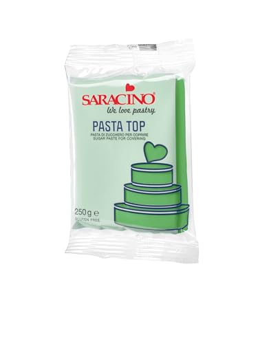 Saracino Top hellgrüne Fondant zum Abdecken, 250 g, hergestellt in Italien Saracino Top hellgrüne Fondant zum Abdecken, 250 g, hergestellt in Italien