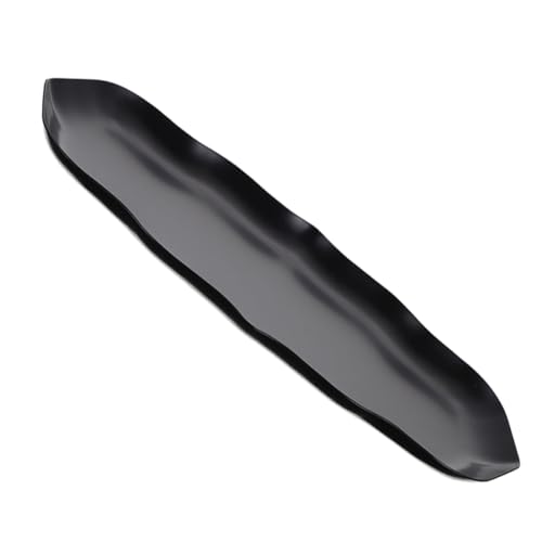 TOVINANNA Bandeja Para Guardar Cosméticos Joyas Llaves Perfumes Tocador Vintage Decorativa Para Baño Acero Inoxidable Negro