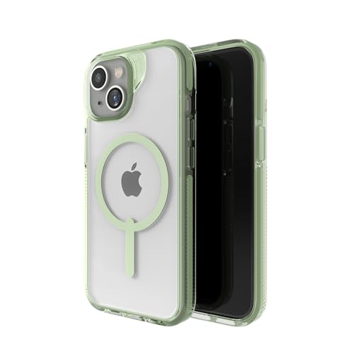 ZAGG Santa Cruz Snap Case for iPhone 15/14/13 Case - MagSafe Phone Case, Drop Protection (13ft/4m), Durable Graphene, Anti-Yellowing, and Scratch-Resistant Phone Case, Green