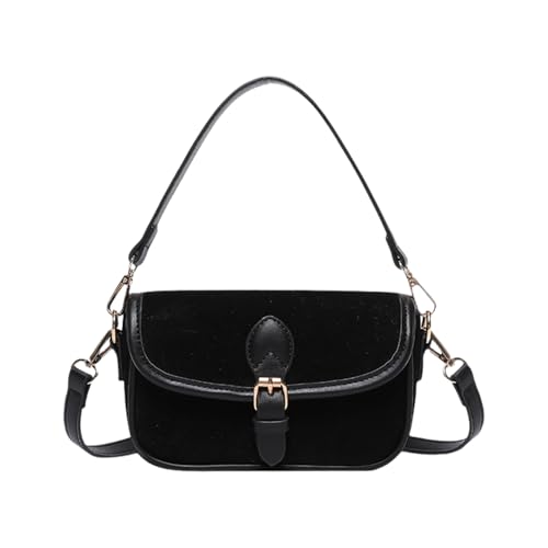 Sac à bandoulière en suédine chic avec sangle réglable