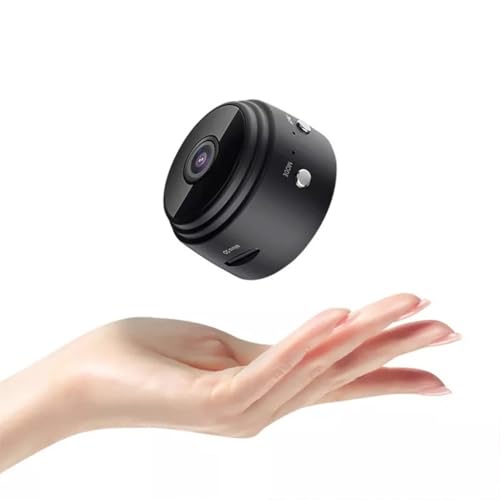 Mini telecamera di sicurezza wireless, 1080P HD, telecamera per interni ed esterni, con WiFi, supporto magnetico, colore nero