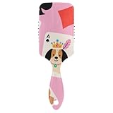 Cute Cartoon Pink Poker Dog friendly hair brush for men Designed massage brush for thin hair for Women, Men & Kids with Ergonomic handle