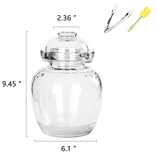 Vencer 2.5 Liter Traditional Glass Fermenting Jar With Lid And Pressure Stone,Glass Fermentation Tank For Pickling Kimchi Sauerkraut,Vhf-007 #TOP6