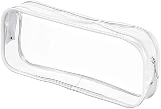 IRYNA 1Pcs Clear Pencil Case, Clear Pencil Case for Exams, Waterproof Pencil Case, See Through Pencil Case with Zipper for Exams Stationery Cosmetics Storage