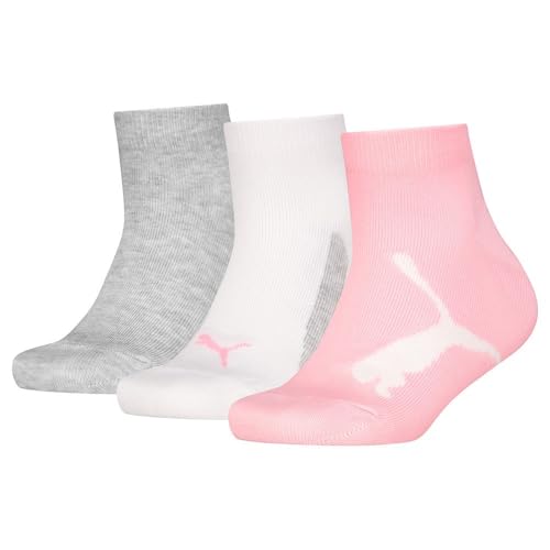 PUMA Kids Bwt Quarter Calcetín, Pink Grey, 35-38 Unisex niños
