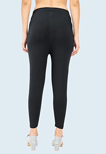 Image of POPOLO Women's Super Soft Ankle Length Cotton Lycra Solid Stretchable Legging