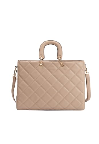 Lenna's Bolsa Transversal e de Mão Feminina Shopper Bag Casual Bege