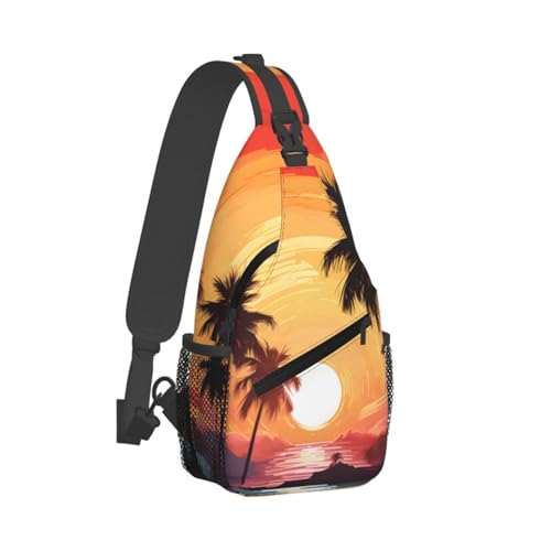 Mochila tipo bandolera patrón Hawaiian Sunset unisex miniatura 2