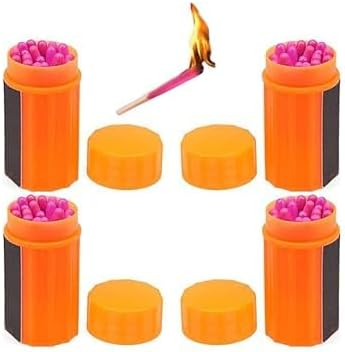 Waterproof Matches Survival Kit, Stormproof Fire Starter, Windproof Matches with Case for Camping Hiking, Camping Survival Kt