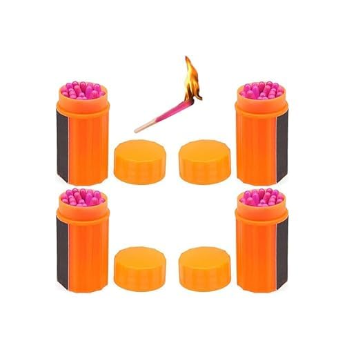 Waterproof Matches Survival Kit, Stormproof Fire Starter, Windproof Matches with Case for Camping Hiking, Camping Survival Kt
