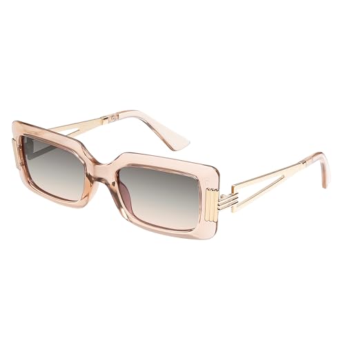 AMOMOMOA Trendy Rectangle Sunglasses for Women Retro Small Square Sun Glasses 90s Rectangular AM6644