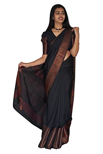 Image of Avantika Fashion Women's Trendy Kanjivaram Soft Lichi Silk Saree With Blouse Piece