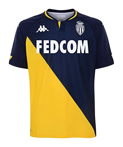 Kappa Kombat Monaco Soccer Jersey Navy/Yellow Medium