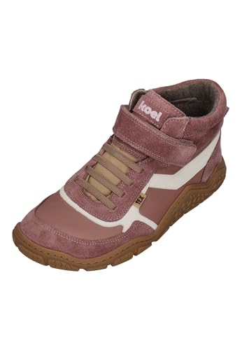 KOEL Wollgefütterte Barfußschuhe aus Leder mit TEX Farbwahl Trekking Sohle Modell RAMI (600 Old Pink, Siehe Auswahl, EU Schuhgrößensystem, Grundschulkind, Numerisch, M, 27)