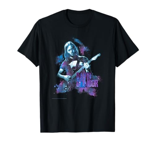 Official David Gilmour Portrait with Guitar Colorful T-Shirt