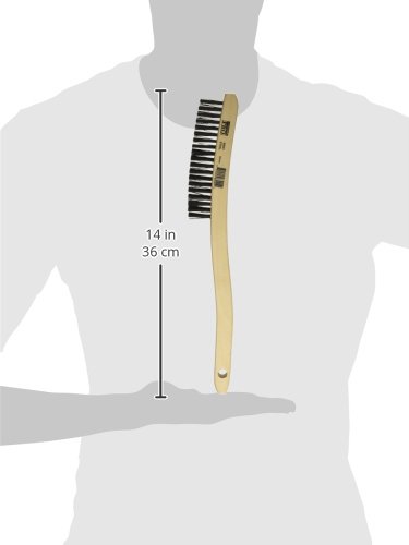 Osborn 83001Sp Economy Curved Handle Steel Wire Scratch Brush, 0.014" Fill Diameter, 6" Brush Area Length, 15/16" Brush Area Width, 13-3/4" Overall Length #TOP7