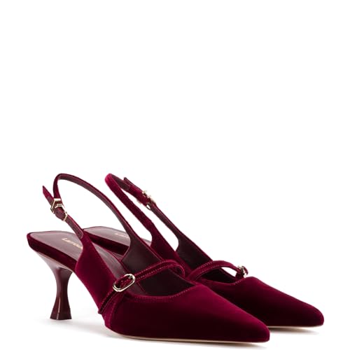 Ines Pump In Wine Velvet2