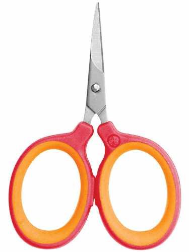 acme Blooms Fine Cut Titanium Scissors 3 Inch, Red and Orange