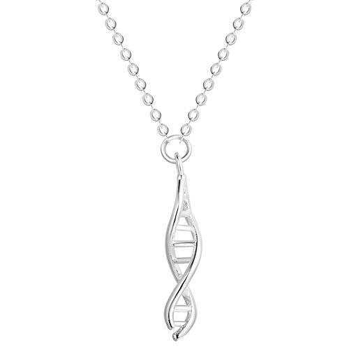 Helen de Lete Innovador collar de plata de ley DNA, Plata esterlina,...