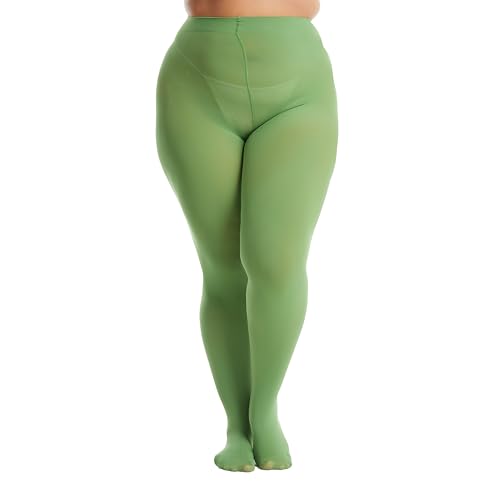 Image of Frola Plus Size Tights for Women Semi Opaque Control Top High Waist Stockings 60 Denier Women's Pantyhose 2X 3X 4X 5X
