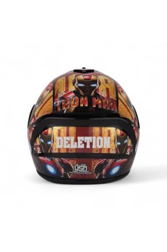 Image of DELETION Full Face Motorcycle Helmet with Smoke Visor, Graphic Design