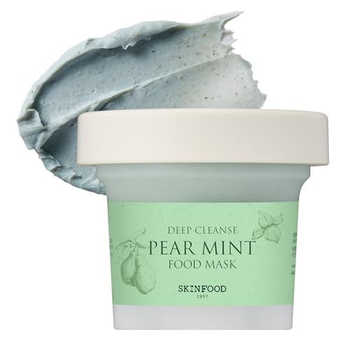 SKIN FOOD poire monnaie alimentaire masque 120g (4,23 oz) - pore et sébum clearing, la peau refroidissement bulles scrub délavement masque avec poudre de...