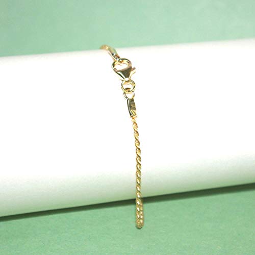 14kt Gold Filled 1.5mm Rope Chain Bracelet. Made to your size