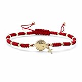 CRUZONE St Benedict Medal Adjustable Red String Bracelet for Women – Pulsera San Benito Abad Fashionable Spiritual Protection from Evil Eye and Negative Energy. (Red)