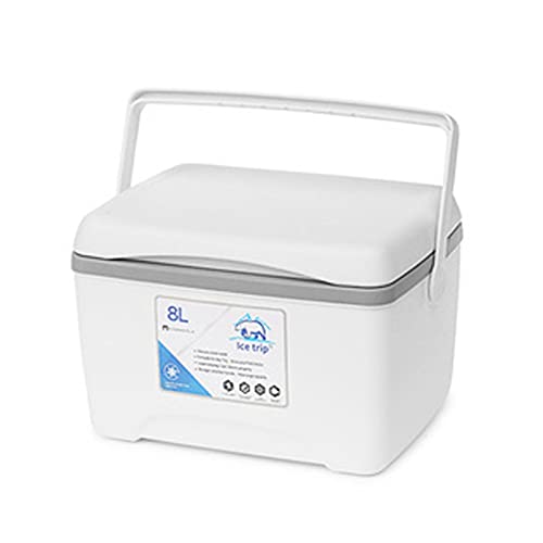 Alacritua Enfriador al aire libre, refrigerador de cubitos de hielo portátil al aire libre Excursion Cooler Box, caja térmica aislada, bebidas de camping Festival de hielo Playa Picnic Viaje 8L