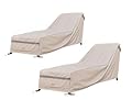 Garden Balsam Patio Chaise Lounge Cover Waterproof,Heavy Duty Outdoor Lounge Chair Covers,Beige Durable Patio Furniture Covers,2Pack,68L*28W*30Hinch