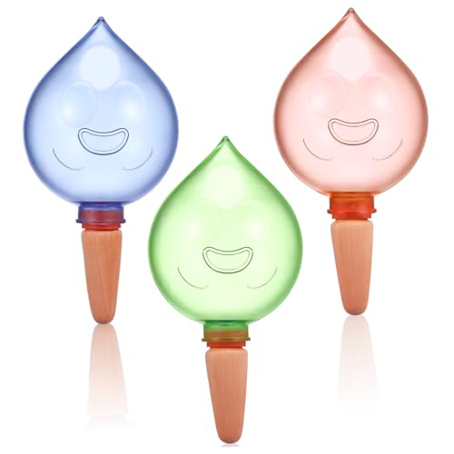 BESTonZON 3 Pcs Plant Self Watering Globes Automatic Watering Devices with Design for Indoor Plants Essential for Travel Durable Material
