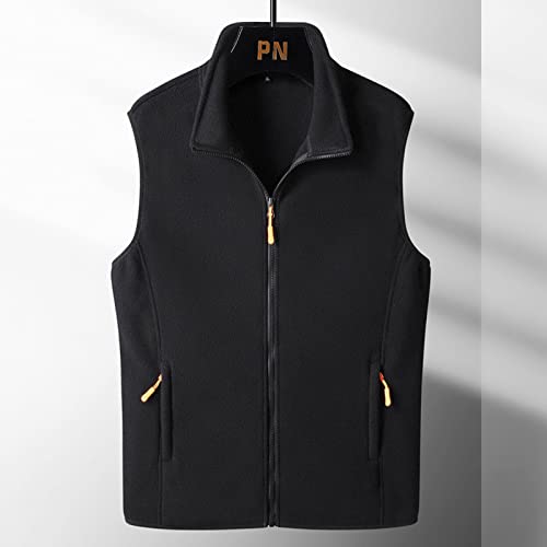 TDEOK Kraagvest voor heren, outdoor, ritssluiting, winter, gilet heren, casual, ritssluiting, mouwloos, katoen, gevoerd jack, vest, top, gewatteerd vest, heren, vest, zonder mouwen, herenjas - Image 4
