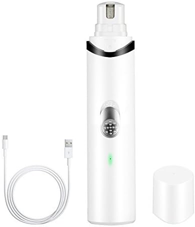 URPOWER Rechargeable Pet Nail Grinder Upgraded Dog Nail Grinder with USB Charging Quite & Powerful Nail Clipper for Gentle Paws Grooming…