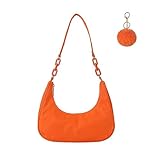  Umhängetasche Damen Handtasche, handtasche vintage, 90s Women\'s Shoulder Bag, Tasche Kleine Segeltuchtasche y2k Fashion Handtaschen für Frauen (Orange)