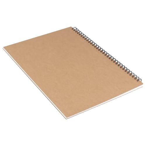 Cahier à spirale A4 quadrillé bloc-notes kraft pour dessin et notes - 4