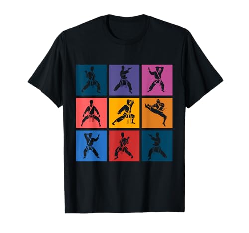 Karate T-Shirts & Geschenkideen Karateka Ninja Geschenk Karate T-Shirt Schwarz Unisex-Kinder, Unisex-Erwachsene V-Ausschnitt Halbarm