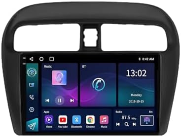 9 Inch Car Stereo for Mitsubishi Mirage 6 Attrage 2012-2018 Android 13 Touchscreen Car Navigation with WIFI FM RDS 2 Din car Radio GPS SWC Rear View Camera BT USB Cooling fan(2+32G)