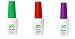 By BP - SNS Nail DIPPING POWDER Prep. Gel Base, Gelous Base, Gel Top, .5oz 3pcs + "Free DIY Nail Art Stencil"
