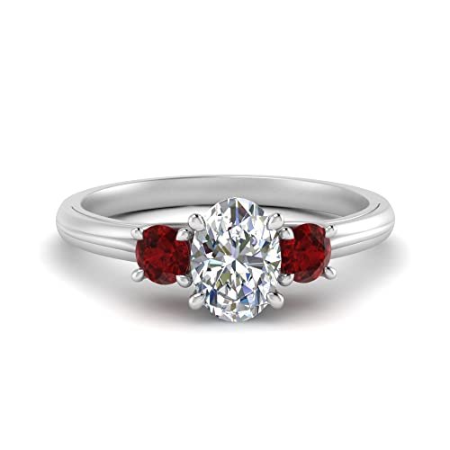 Image of Choose Your Gemstone Classic Three Stone Ring 925 Sterling Silver Oval Shape 3 Stone Engagement Rings Everyday Jewelry Wedding Jewelry Handmade Gifts for Wife US Size 4 to 12
