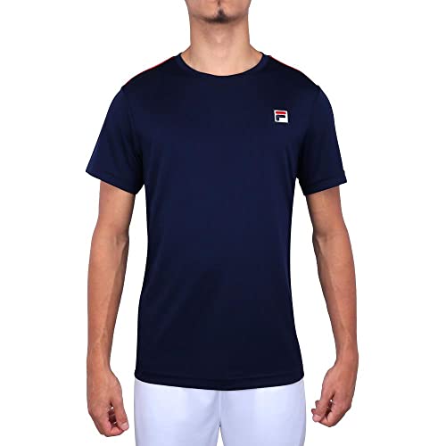 Camiseta Fila Aztec FBox Marinho e Vermelha
