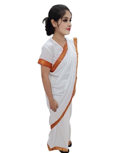 Image of BookMyCostume Bengali Saree Fancy Dress Costume 12-14 Years