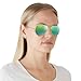Ray-Ban Unisex RB3025 Classic Mirrored Aviator Sunglasses, Matte Gold/Grey Mirrored Green, 55 mm