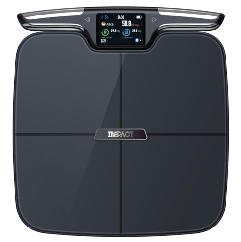 Bilancia Pesapersone Digitale Smart Professionale - Impedenziometrica, Scansione Corporea 56 Parametri con 8 Elettrodi, Precisione 0,05kg, App iOS/Android, Connessione Bluetooth e WiFi