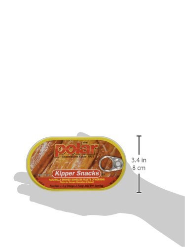 Miniatura 3 de 1 lata de filetes de arenque ahumados y deshuesados de Polar Kipper Snacks en lata de 3.53 onzas