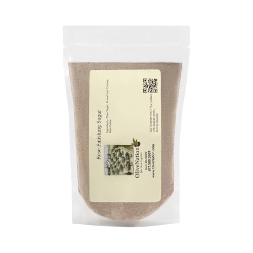 OliveNation Rose Finishing Sugar - Rose Infused Sugar for Baking, Edible Decoration, Garnish, 16 oz