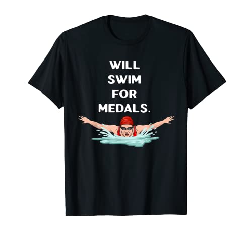 Regalo divertido para nadar, natación, para niña, para práctica deportiva Camiseta
